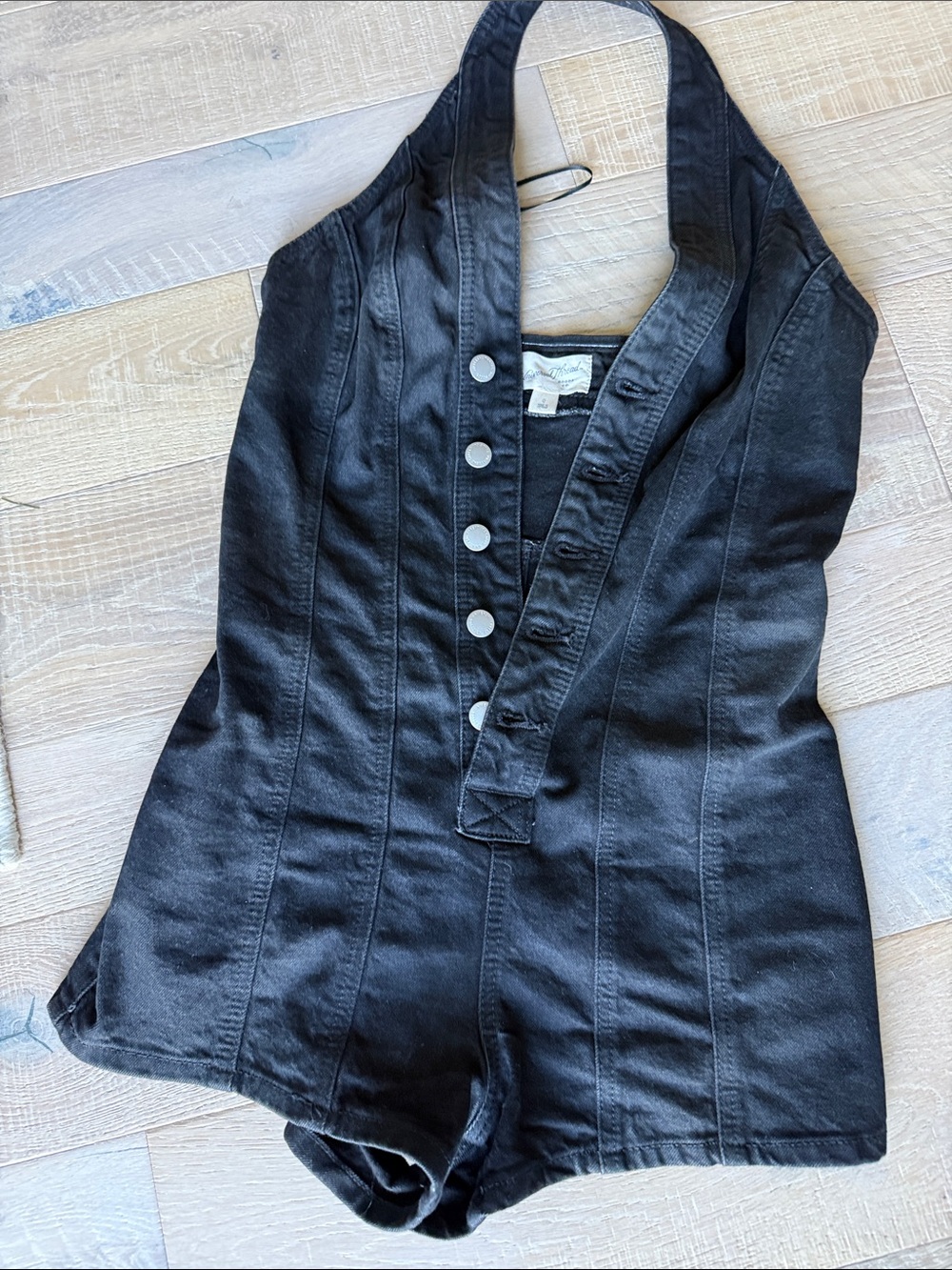 Universal Thread Black Halter One-Piece Bodysuit Romper